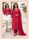 Chandani Vol 1 By Pt Vertical Plan Kurti With Bottom Dupatta